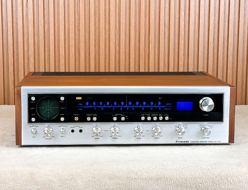 VERY GOOD PIONEER QX-747 RECEIVER – 1-YEAR WARRANTY – 4-CHANNEL ANALOG SOUND  			