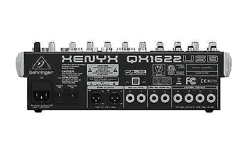 Behringer Xenyx QX1622USB Premium 16-Input 2/2-Bus Mixer w/ | Reverb