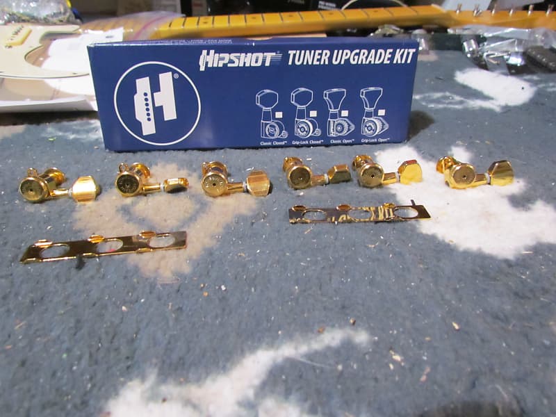 Hipshot Locking Tuners Left Hand with UMP 2022 Gold Reverb