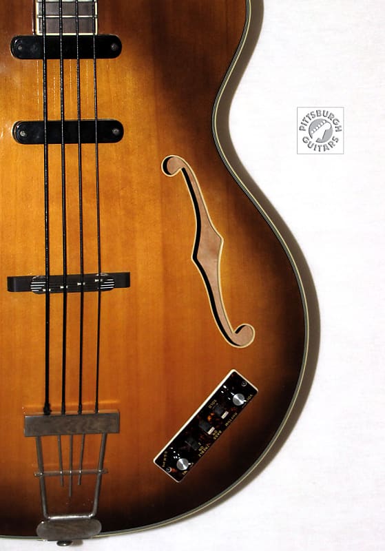 Hofner Contemporary Series 500/5 President Bass, Sunburst Finish, w/Set Up  & Hard Case, Excellent!