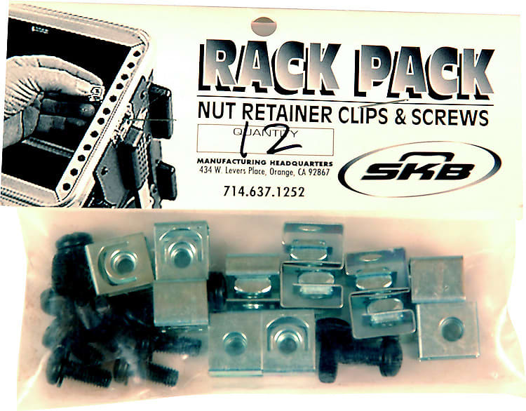 SKB 1SKB19-AC1 Rack Screws and Fitting Clips for SKB Cases (set of 12) image 1