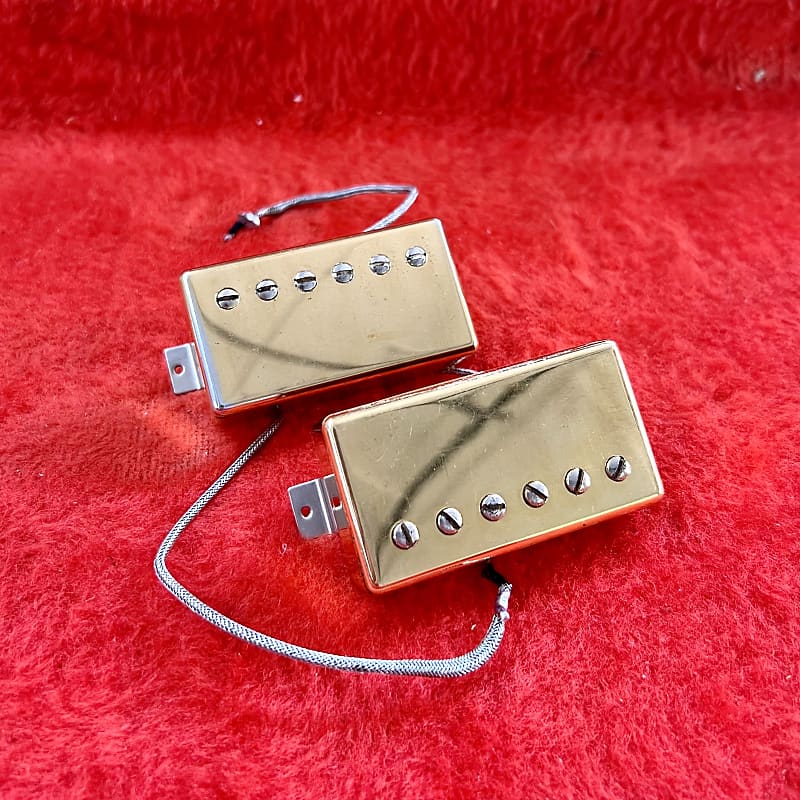 Gibson Custombucker Paf Humbucker Pickups Gold Original Reverb 