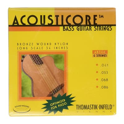 Thomastik-Infeld AB344 Acoustic Bass Phosphorbronze Round-Wound on Nyloncore Bass Strings - Medium Light (.41 - .86)