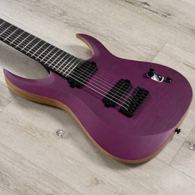 Schecter John Browne Tao-8 8-String Guitar, Ebony Fretboard, Satin Trans Purple image 1