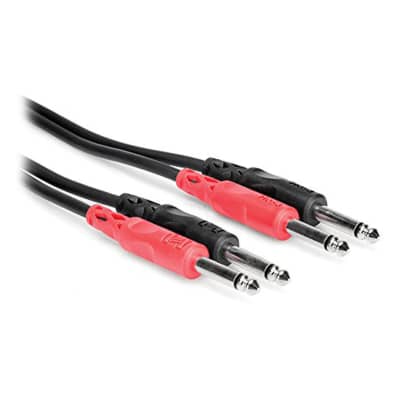Hosa CPP-202 Dual 1/4"" TS to Dual 1/4"" TS Stereo Interconnect Cable, 6.6ft.