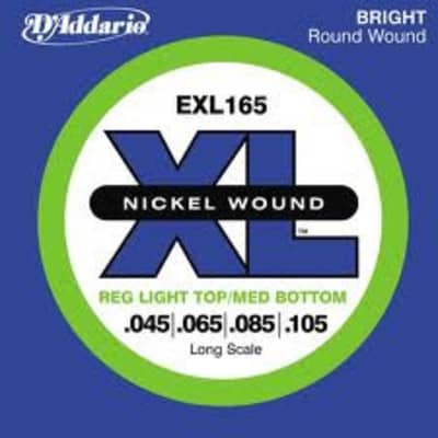 D'Addario EXL165 Nickel Wound Regular Light Top/Medium Bottom Bass Strings 45-105 image 2