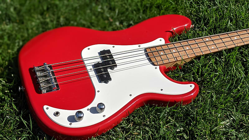 Squier P-Bass PJ Precision Jazz Neck! 1999 Torino Red Factory 1of1 One-Off image 1