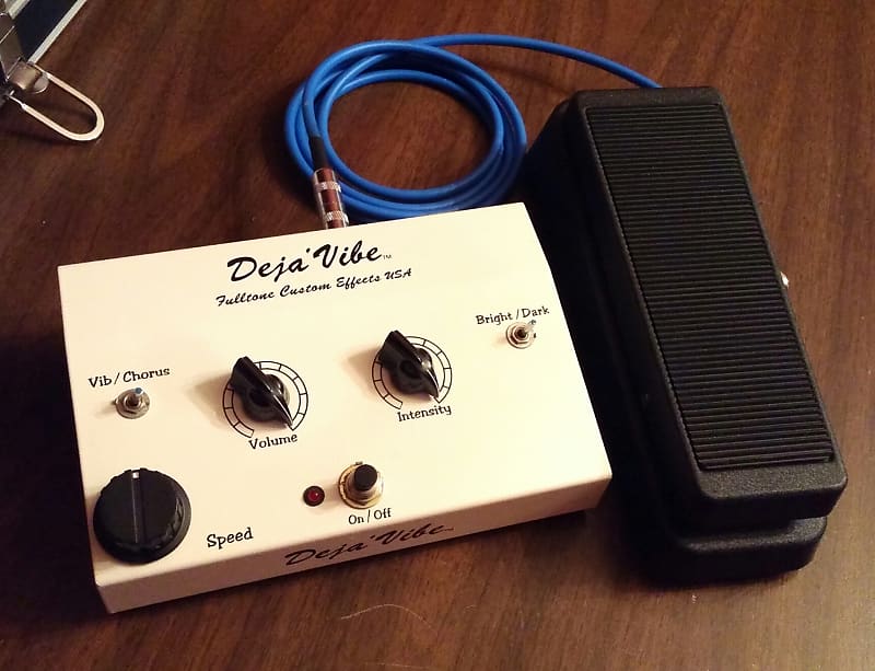 Fulltone Deja Vibe Uni-Vibe 1997 Early White Big Box w/Custom Speed Pedal