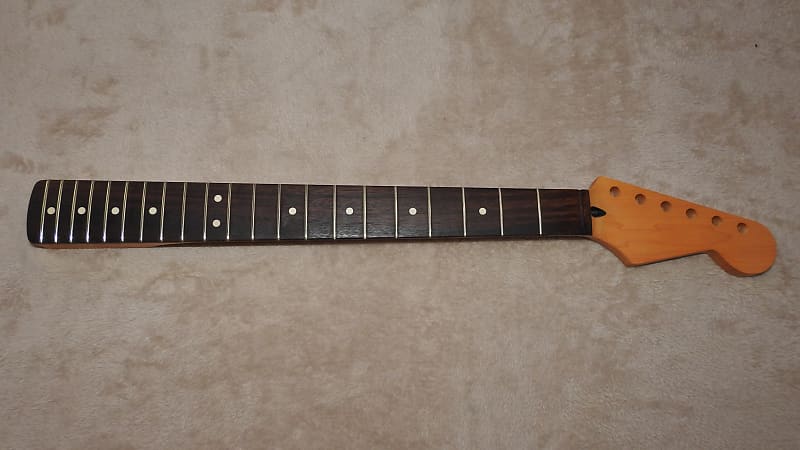 WD Music SRV21 Licensed Fender Rosewood on Maple Stratocaster Neck 21 Medium Jumbo Frets NOS #5 image 1