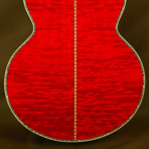 Gibson SJ-200 Custom Quilt Vine Trans Cherry Acoustic Guitar J-200 image 4
