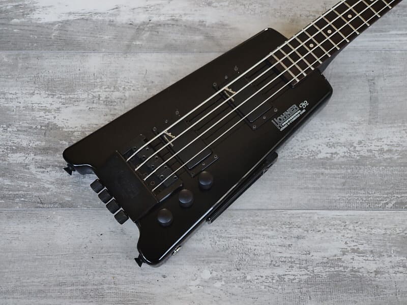 1980's Hohner B2 Headless Paddle Bass Guitar w/Steinberger System (Black)