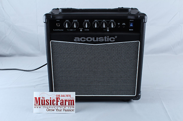 USED ACOUSTIC G10 10WATT GUITAR AMP WITH LEAD RHYTHM CHANNELS AND