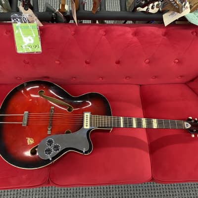 Framus 5/53-59 Archtop Guitar with Pickup Sunburst with Case image 3