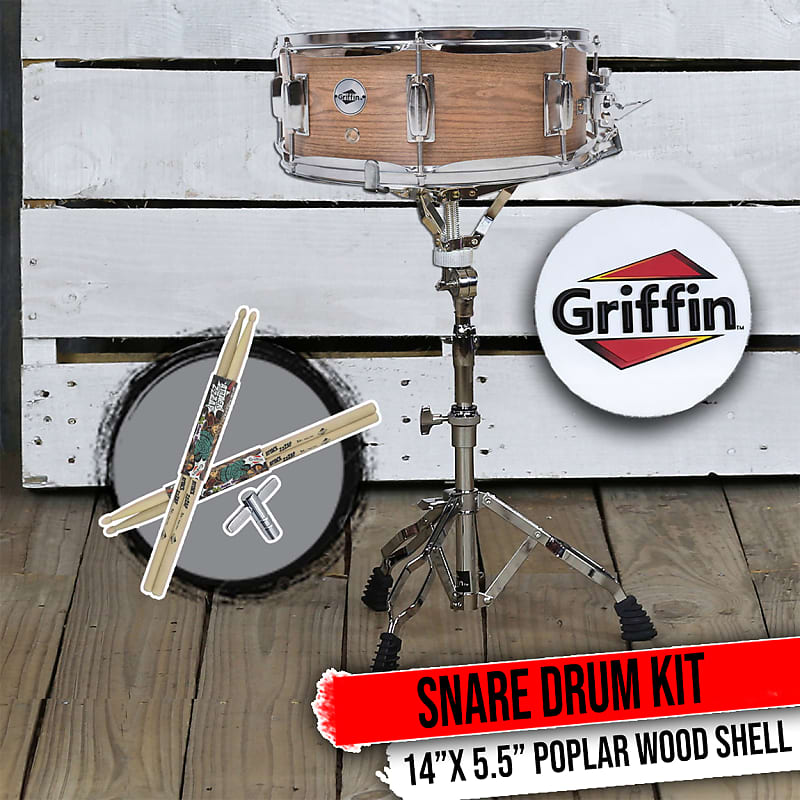 Snare Drum Pack by GRIFFIN Drummers Percussion Kit Stand Reverb