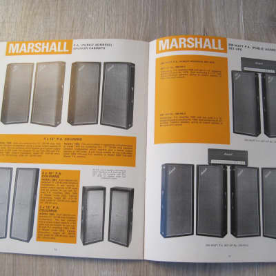 Marshall Catalog c.1969 Super lead, Marshall Major,cabinets, PAs etc image 6