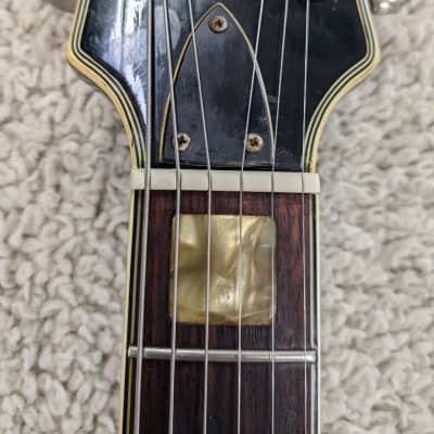 Very Cool Vintage Univox LP Style Cutaway Electric Guitar w/Case, Black - 1970s? image 11