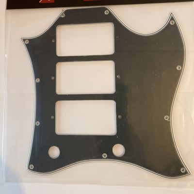 5 ply Wide Bevel Black/White Pickguard for Gibson SG Custom 3 Pickup Made In USA by WD image 1