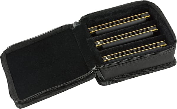 Fender Blues DeVille Harmonica PACK OF 3 with Case - Keys C, G, A image 1