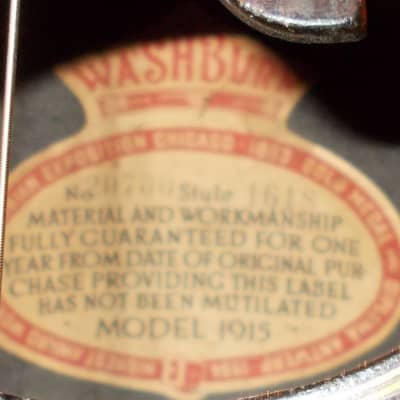 1910-1915 Washburn Lyon & Healy Model 1915 Bowlback Mandolin image 14