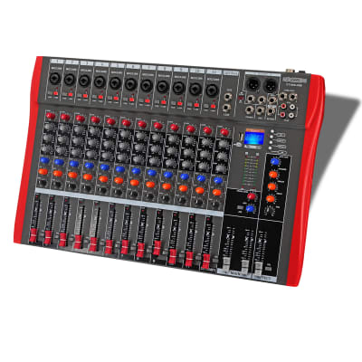 G-MARK Analog Mixer Audio 4 Channel DJ Audio Mixer Bluetooth Studio Karaoke  For PC Live Performance KTV Home Stage Music Effects Sound Card Protable