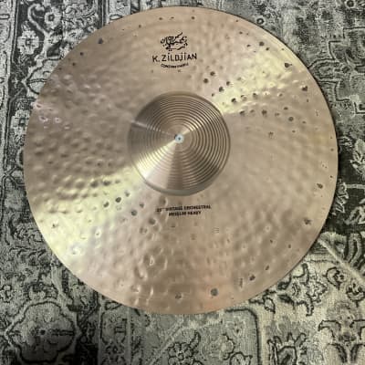 Zildjian  K Constantinople 20” Vintage Orchestral Medium Heavy Cymbals Pair, Leather Straps Included image 1
