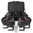 Chauvet DJ Freedom H1x4 LED Wash Light System Carry Case Remote & Charger