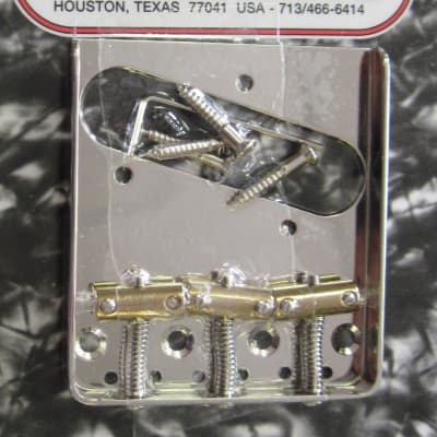 Allparts Nickel Vintage Telecaster Bridge with Compensated Brass Saddles TB-5125-001 image 2