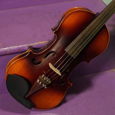 1930s Unknown Sunburst 4/4 Strad-Copy Violin (VIDEO! Fresh Work, Ready) image 2