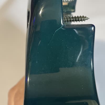 1999 Japan Fujigen Ibanez RG520QS Transparent Blue Guitar Body Floyd Ready image 20