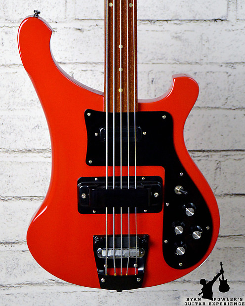 1987 Rickenbacker 4003S 5 Fretless 5 String Brilliant Chroma Red SUPER RARE