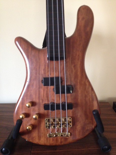 Warwick Streamer Left Handed Fretless Bass made in German 1980's Wood Natural Finish image 1