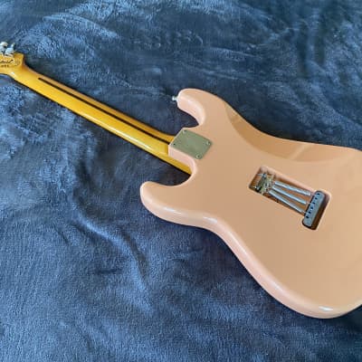 2023 Del Mar Lutherie Surfcaster Strat Coral Pink - Made in USA image 17