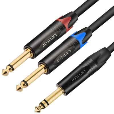 Lightning Stereo Cable Audio to 6.35mm jack 1/4 inch TRS AUX i-Phone iPad  6FT