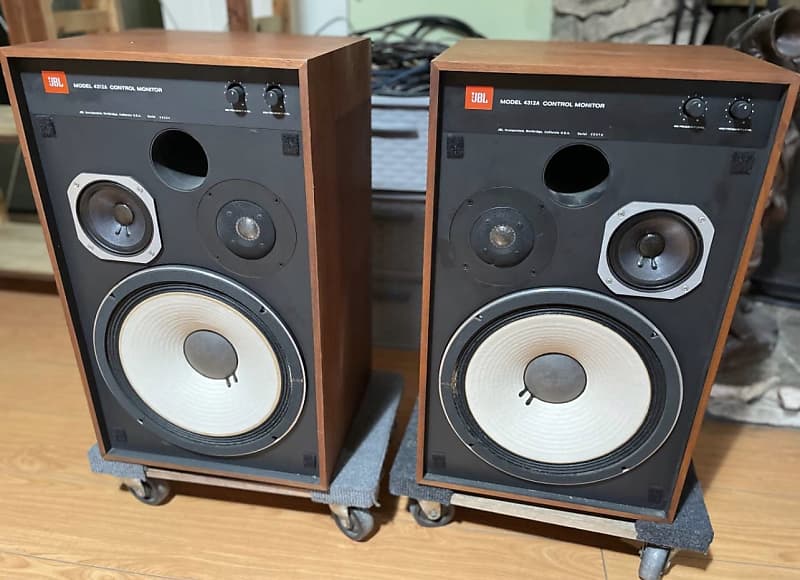 JBL 4312A Control Monitors w/Metal Stands — Vintage Audio Excellence!