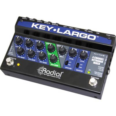 Radial Engineering - Key-Largo - Keyboard Mixer and Performance Pedal w/ Balanced DI Outlets image 3