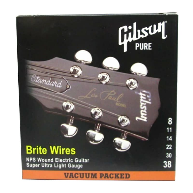 Gibson Brite Wires Electric Guitar Strings 08 38 Reverb UK