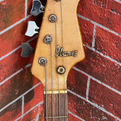 Ibanez model 1950 Bass 1961 very rare solid body in a nice Sunburst w/1 Humbucker just crazy cool. image 5