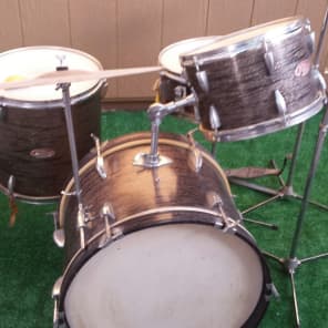 1960s Olympian MIJ Rare Finish Drum set 12, 14, 20, snare Cool retro color image 3