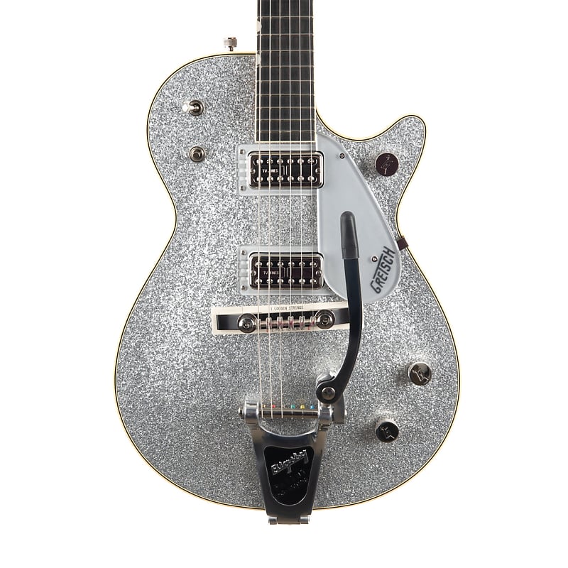 Gretsch G6129T-59 Vintage Select '59 Silver Jet with Bigsby - Silver Sparkle image 1