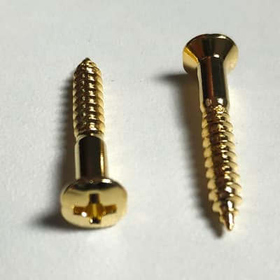 2 Gold 3,5 x 25mm screws for Strap locks