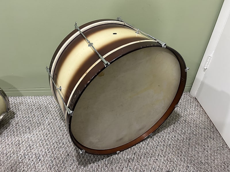 1940s Gretsch 12x24 duco vintage bass drum w original calf | Reverb UK