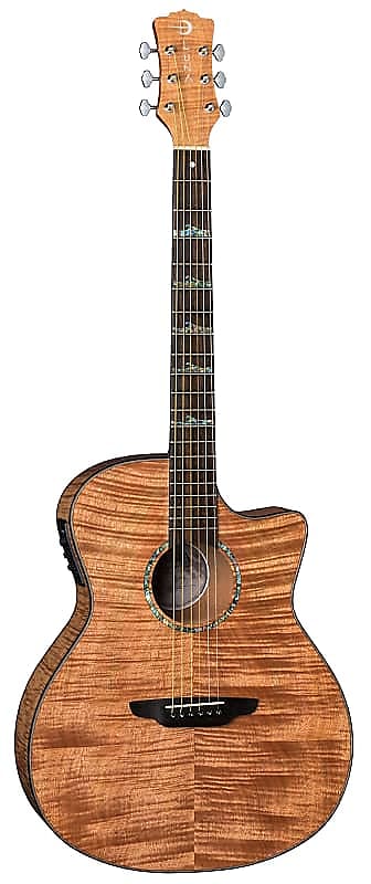 Luna High Tide Exotic Mahogany Satin Natural CAW Acoustic-Electric -Free Shipping! HT EXM GCE image 1