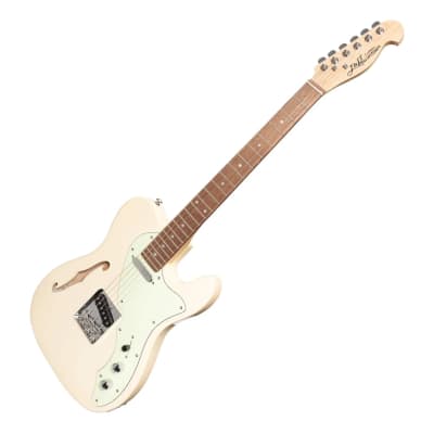 J&D Luthiers Thinline TE-Style Electric Guitar | Vintage White image 3