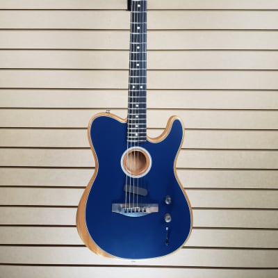Fender Acoustasonic Telecaster in *NEW* Steel Blue w/Gig Bag + FREE Shipping image 5