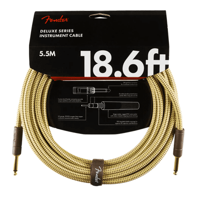Fender Deluxe Series Straight / Straight TS Instrument Cable - 18.6'