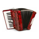 Hohner Accordions 1304-RED 48 Bass Entry Level Piano Accordion (Red)