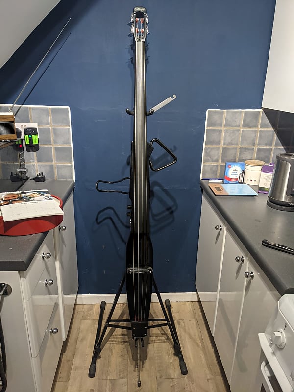 Stagg HDB 200 Black Electric Double Bass w/ Stand & Gig Reverb UK
