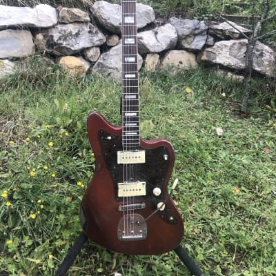 Loic Le Pape Steel Jazzmaster Baritone 2020 - Dirt cherry for sale