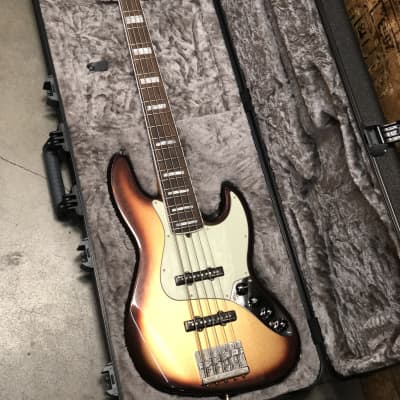 2019 Fender American Ultra V Bass 5 String - Mocha Burst image 1