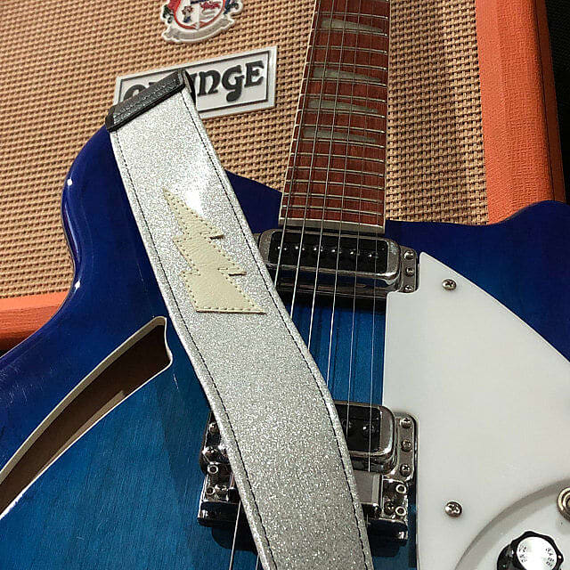 Blue Sparkle Luggage Guitar Strap